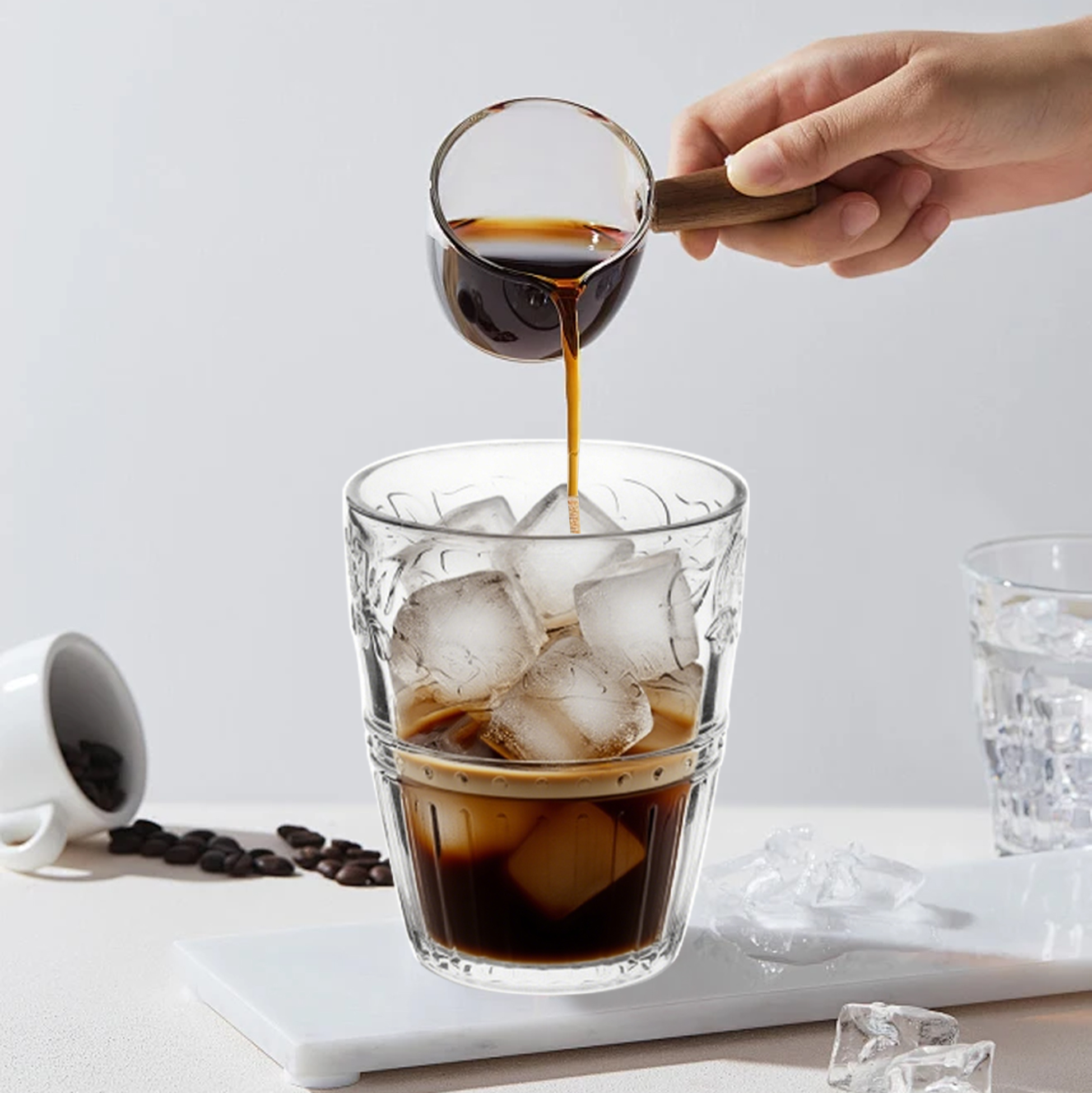 6-Piece Etched Pattern Glass Tumbler Set