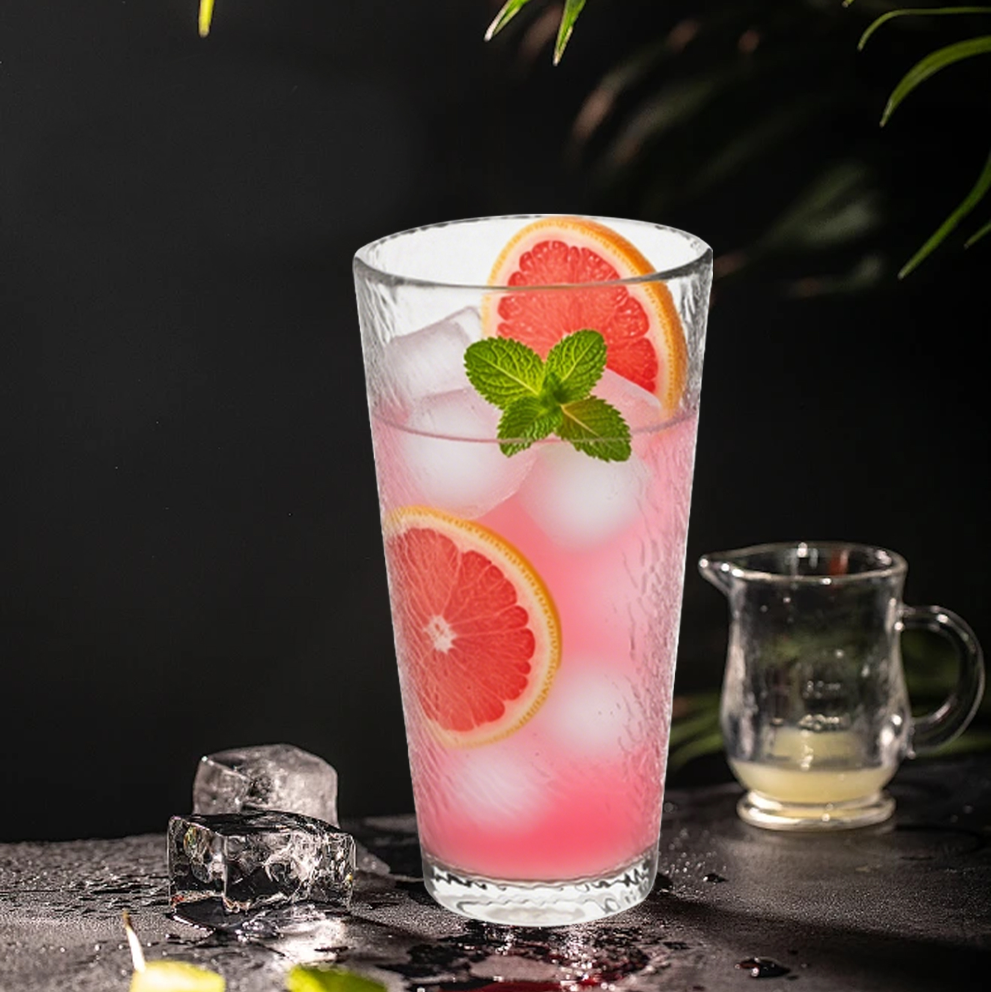 6-Piece Hammered Highball Glass Set