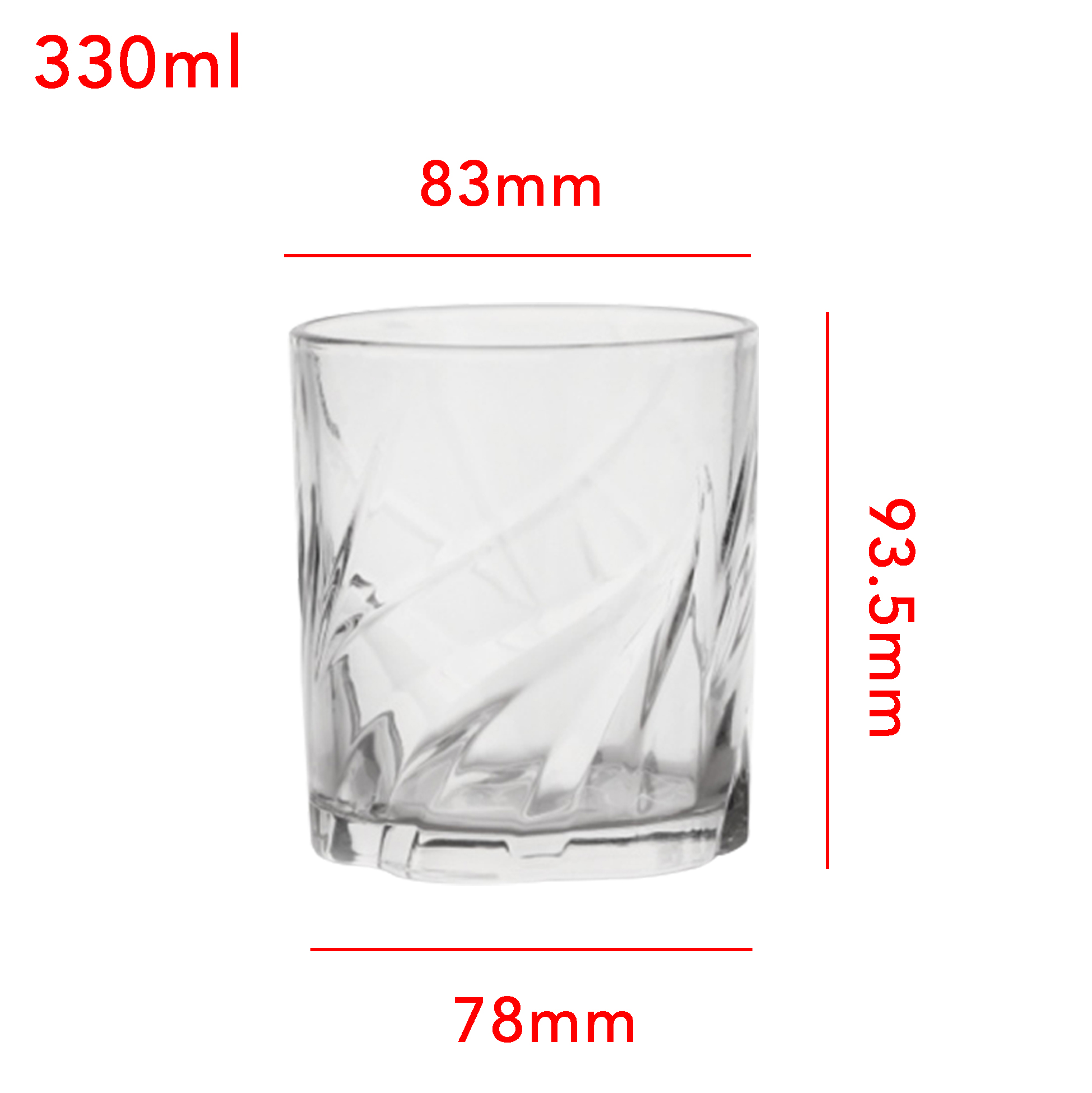 6-Piece Diagonal-Cut Whiskey Glass Set