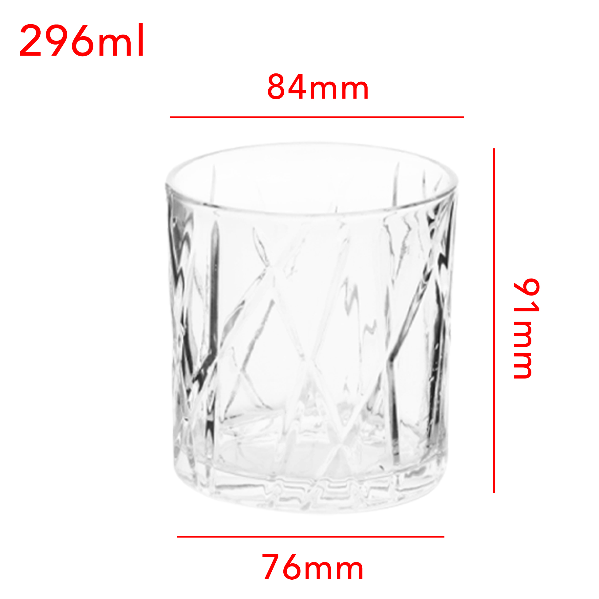 6-Piece Diamond-Cut Whiskey Glass Set
