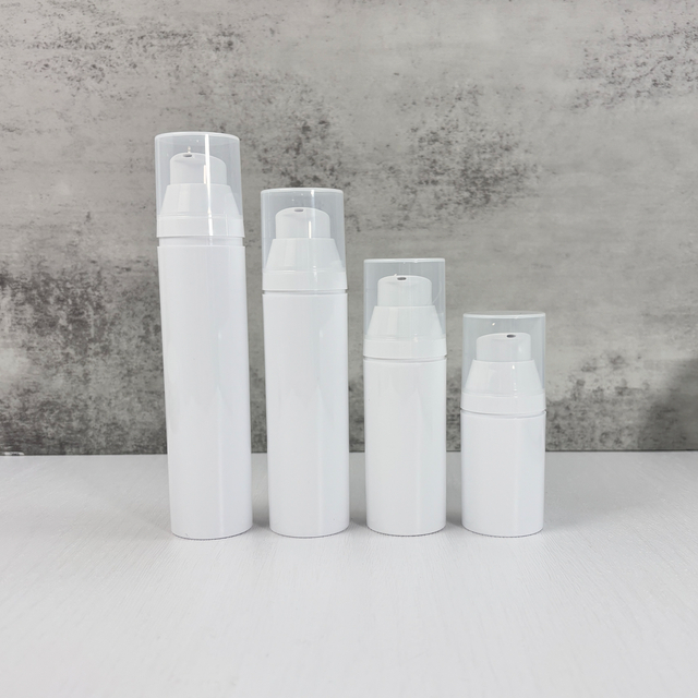White Airless Lotion Pump Bottles