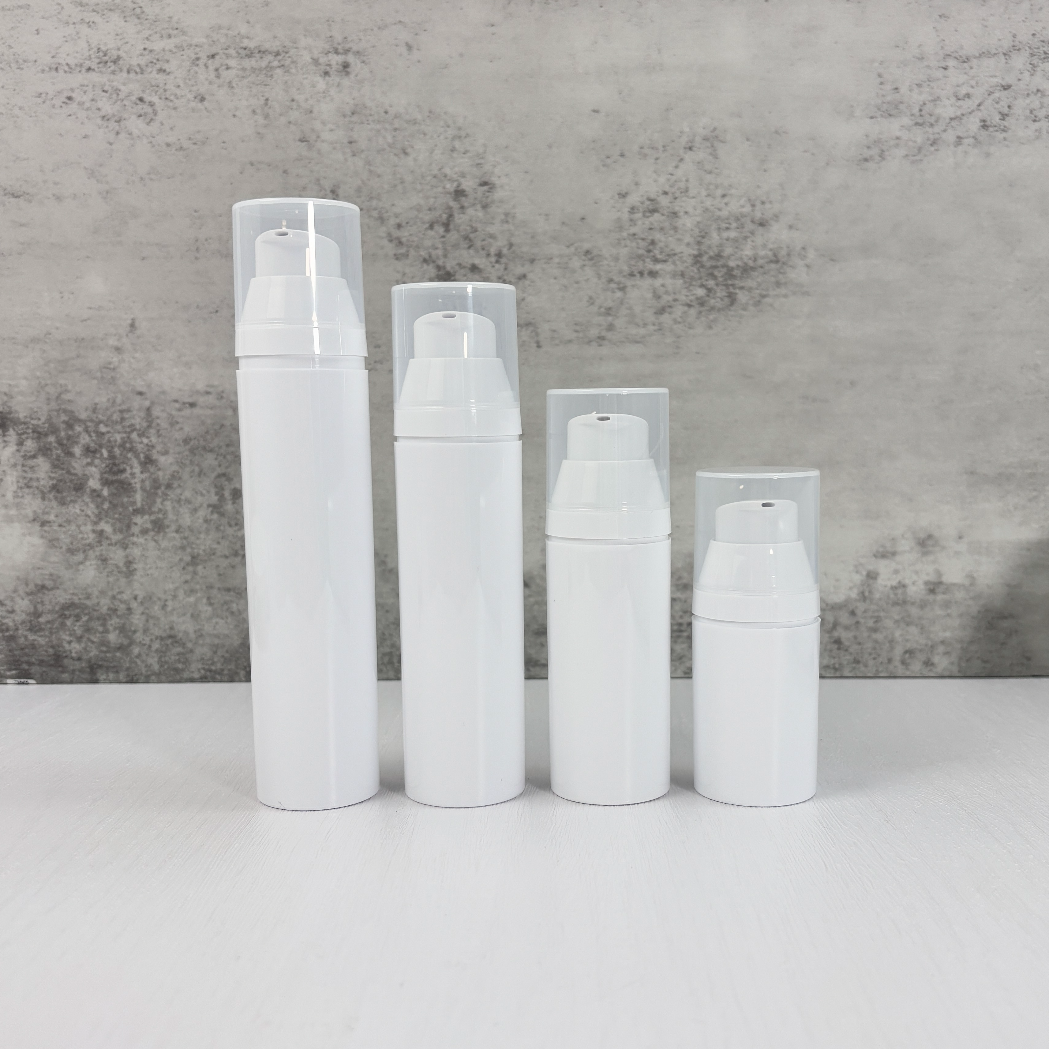 White Airless Lotion Pump Bottles