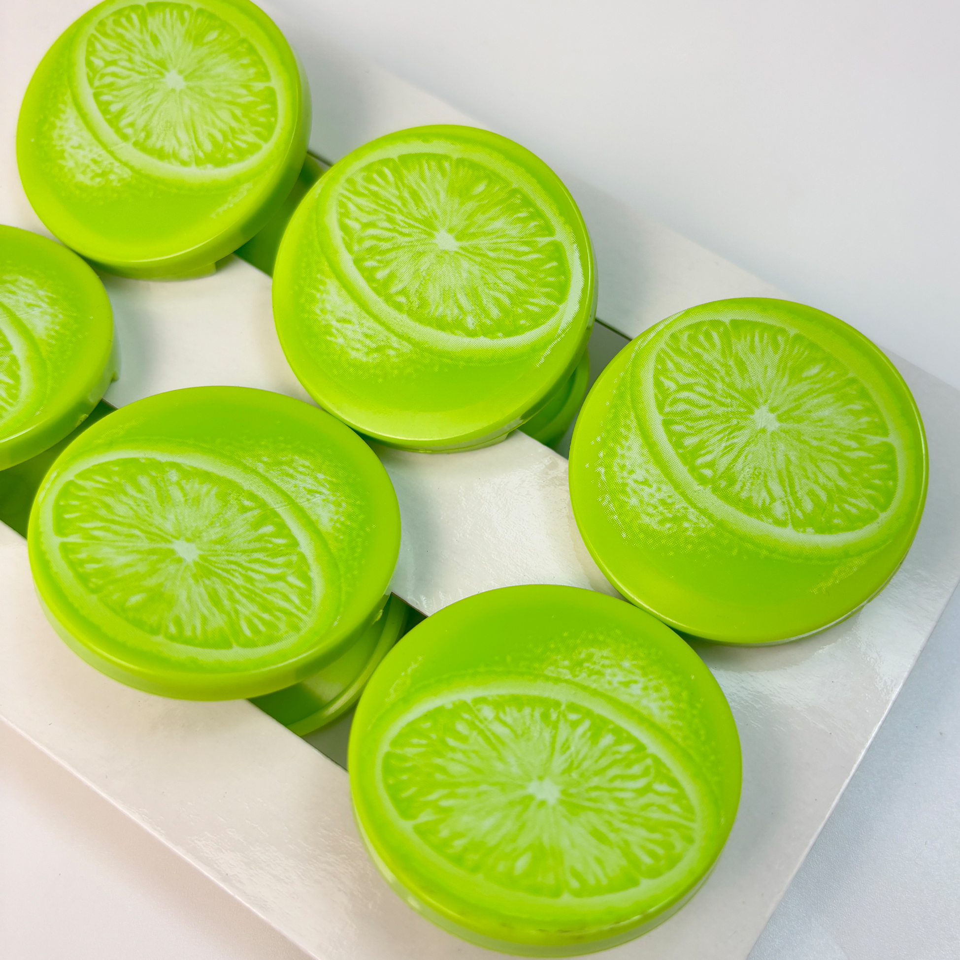 Lime-Slice Plastic Clip Set of 6