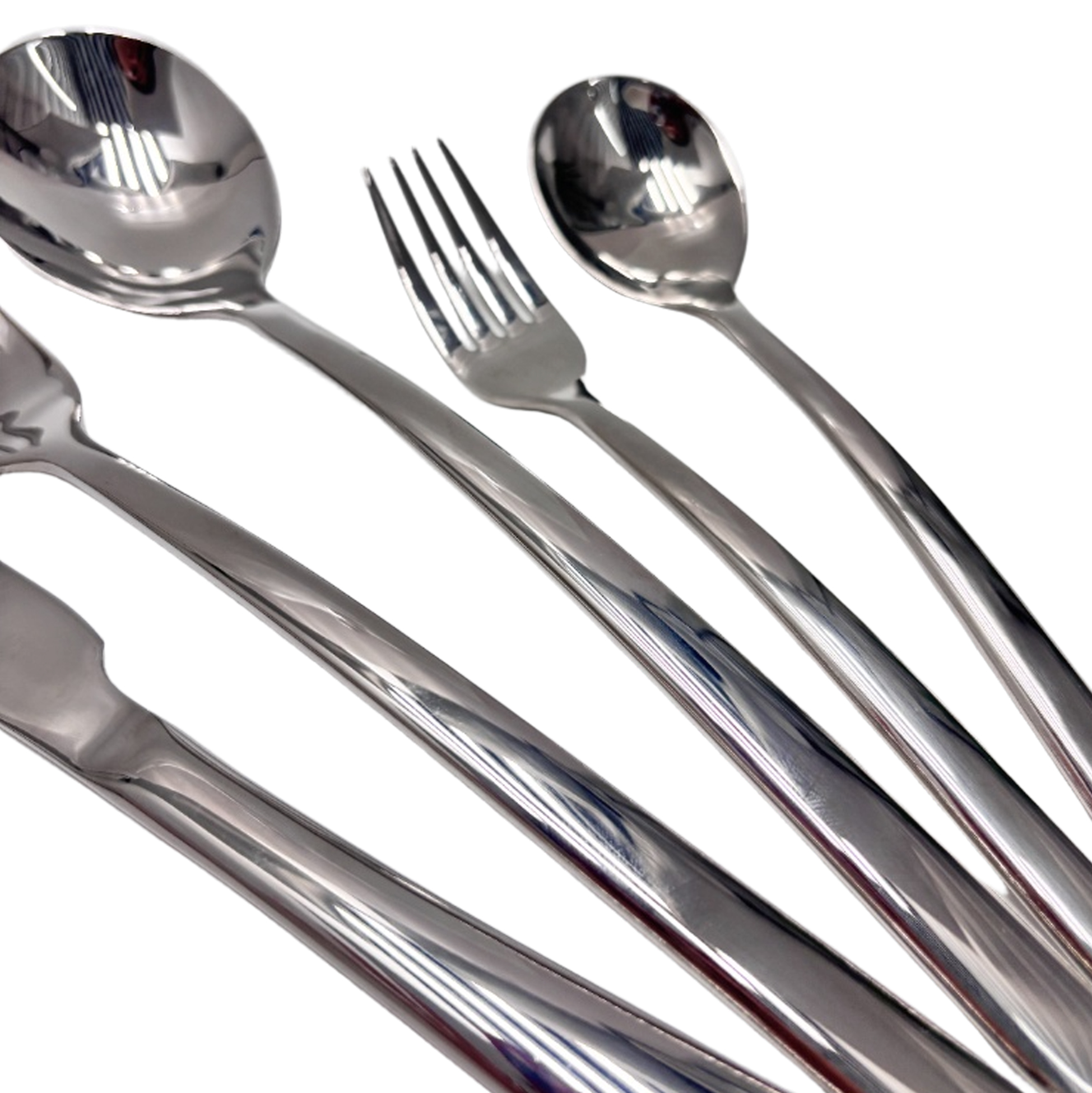 5-Piece Mirror-Polished Stainless Steel Cutlery Set