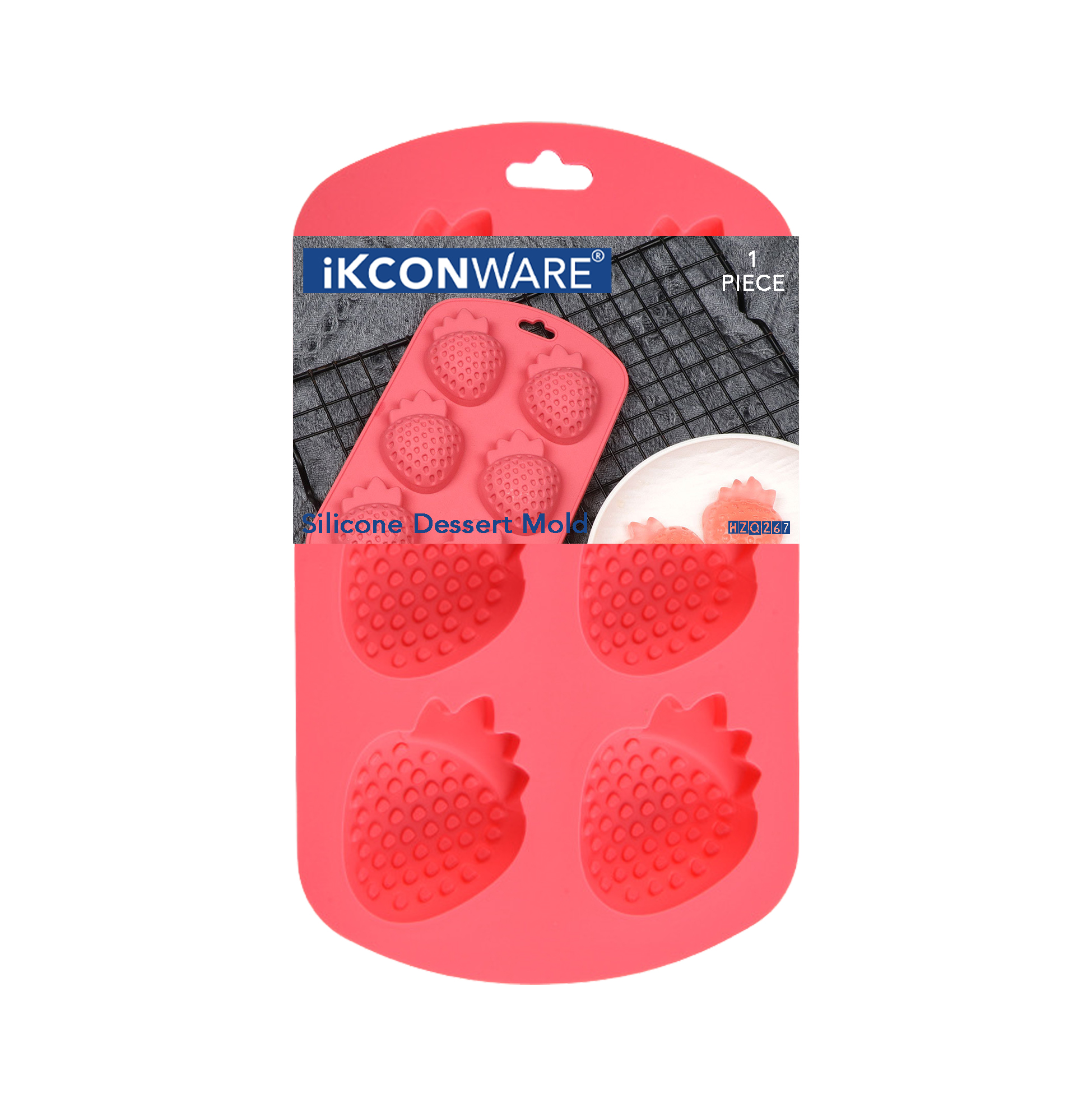 Strawberry-Shaped Silicone Dessert Mold