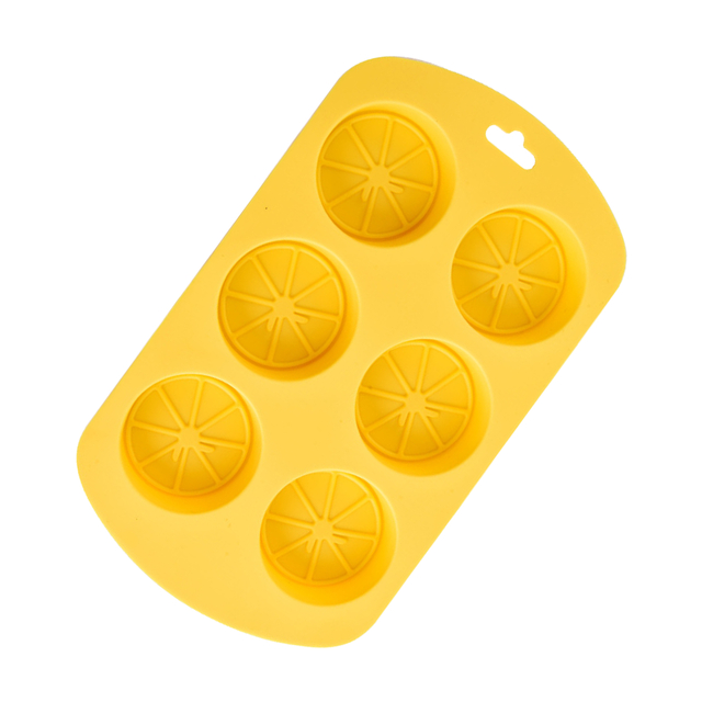 6-Cavity Lemon-Shaped Silicone Dessert Mold