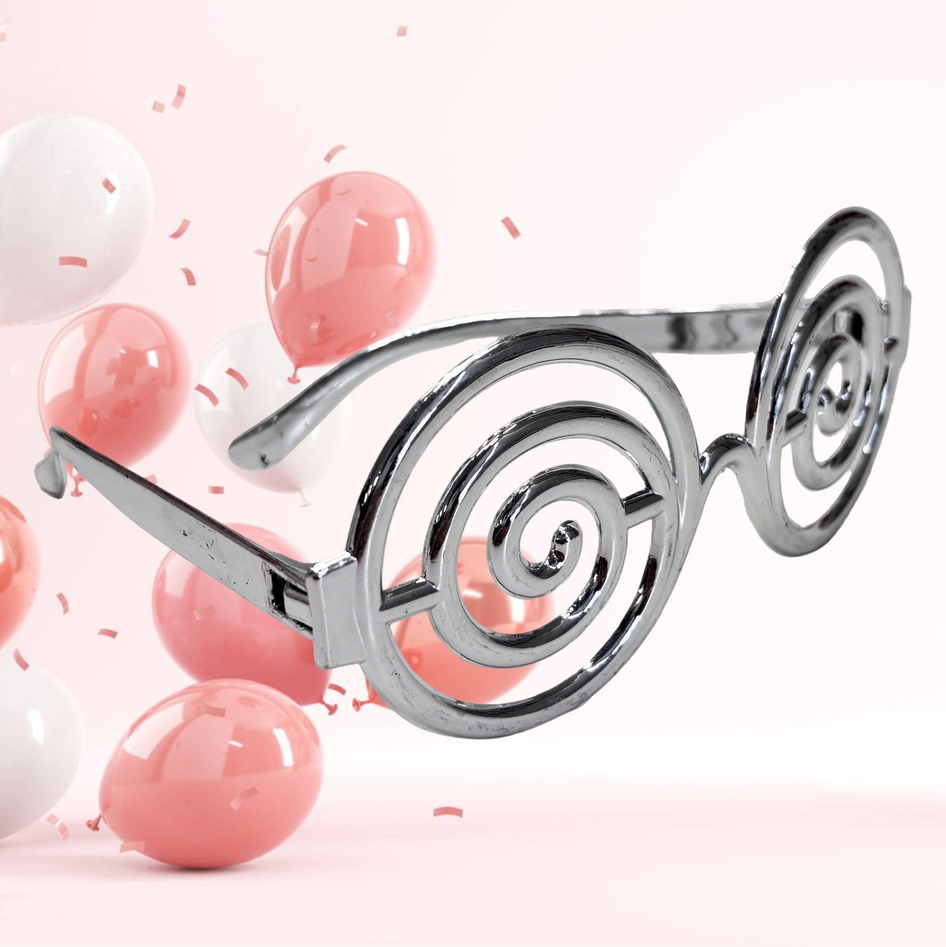Spiral-Frame Party Glasses