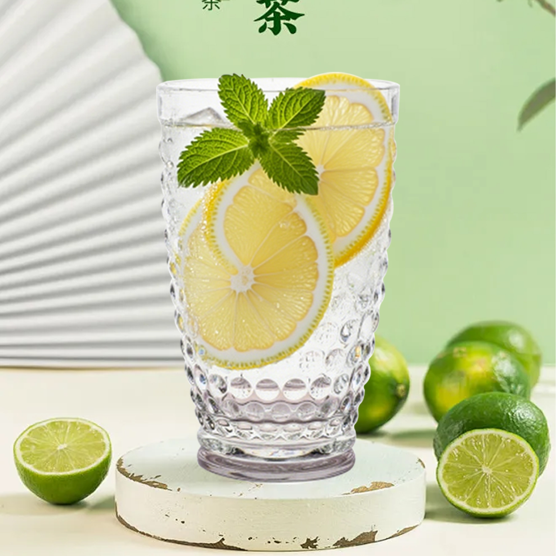 6-Piece Hobnail Water Glass Set