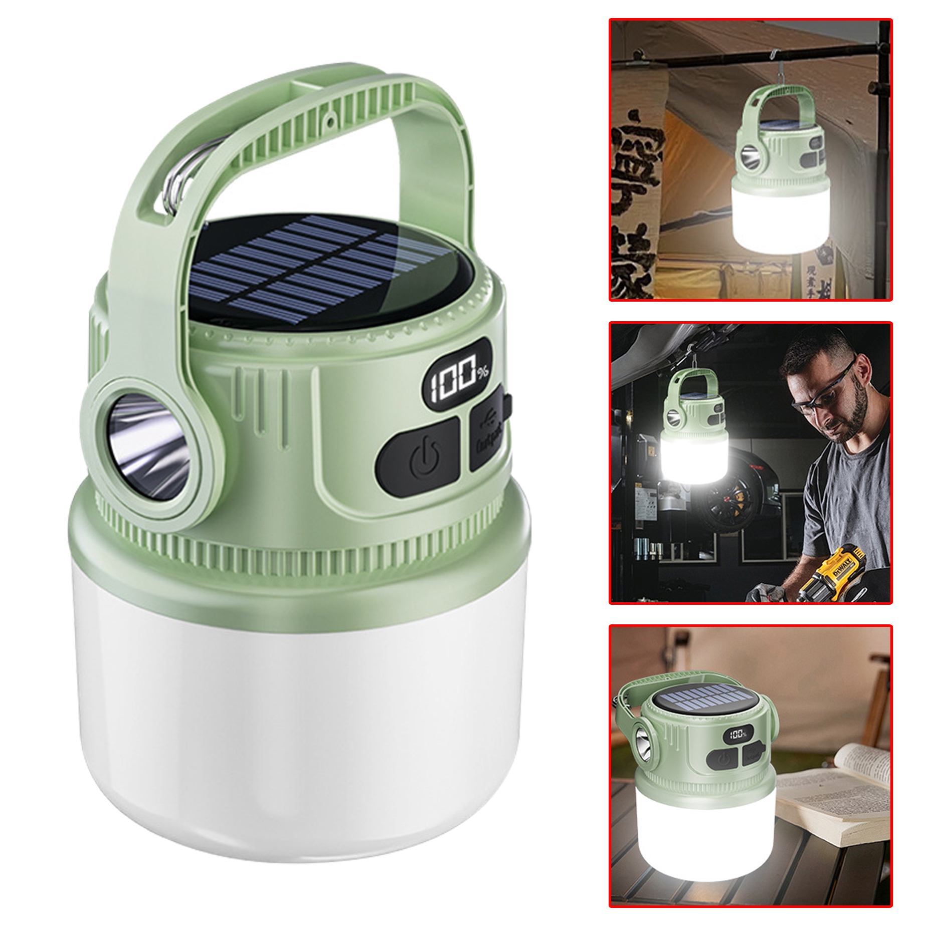 Solar-Powered Multifunctional Garden LED Lantern