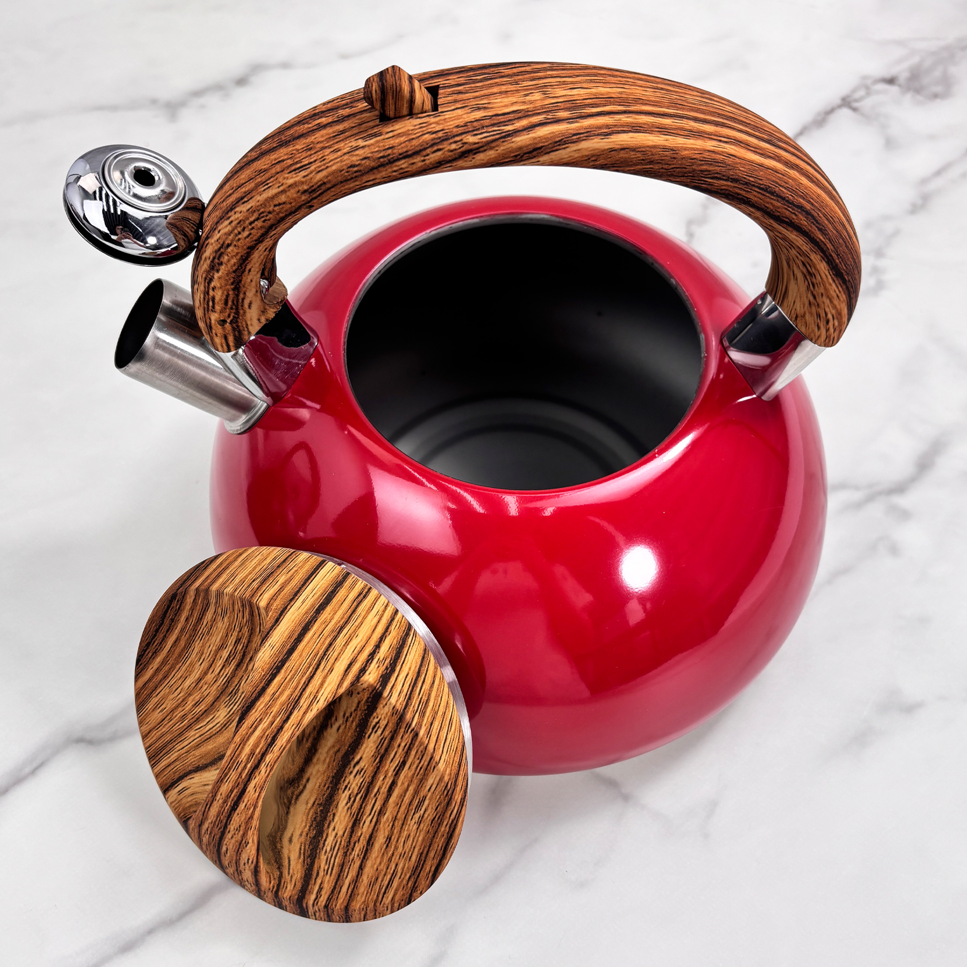 3L Red Stainless Steel Kettle
