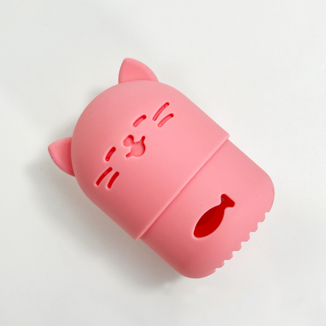 Pink Cat-shaped Silicone Makeup Sponge Holder