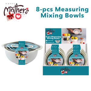 Set of 8 Measuring Mixing Bowls Multi-function Plastic Mixing Bowl Set