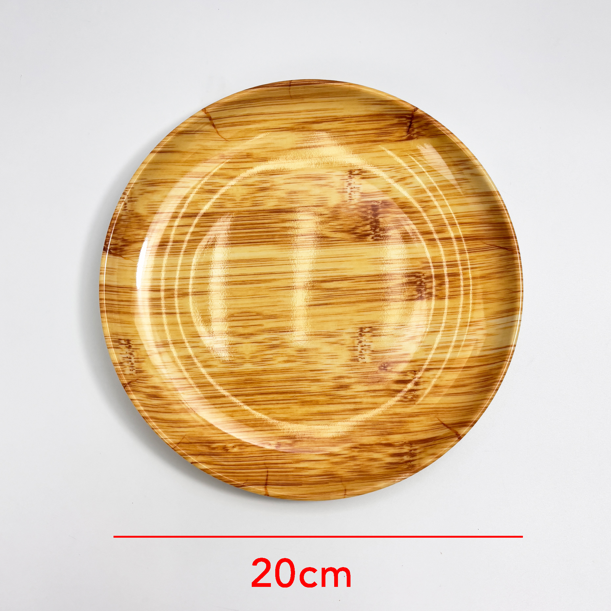 Wood-grain Melamine Serving Plate