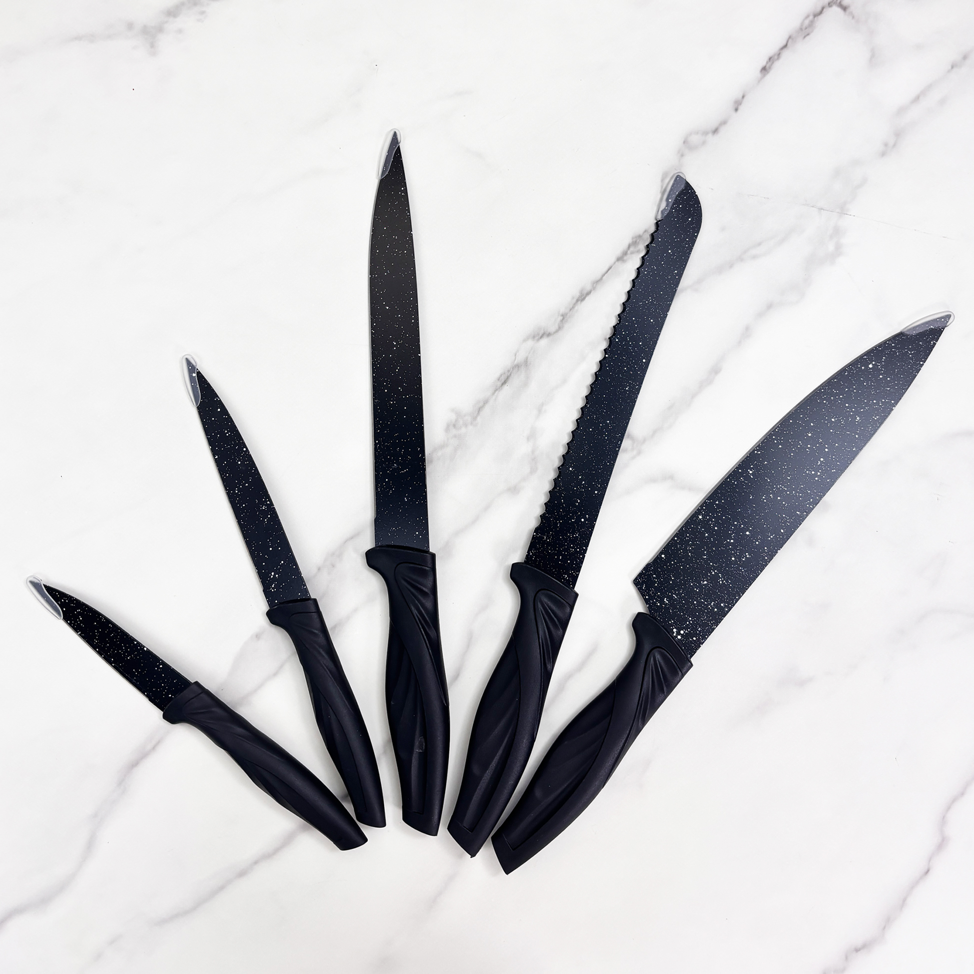 5-piece Black Kitchen Knife Set