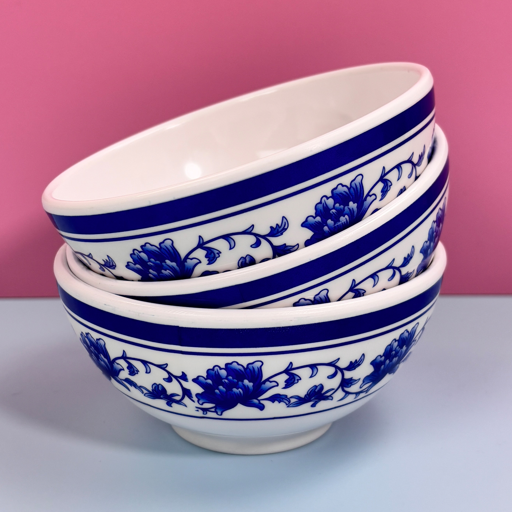 Blue-and-white Melamine Bowl