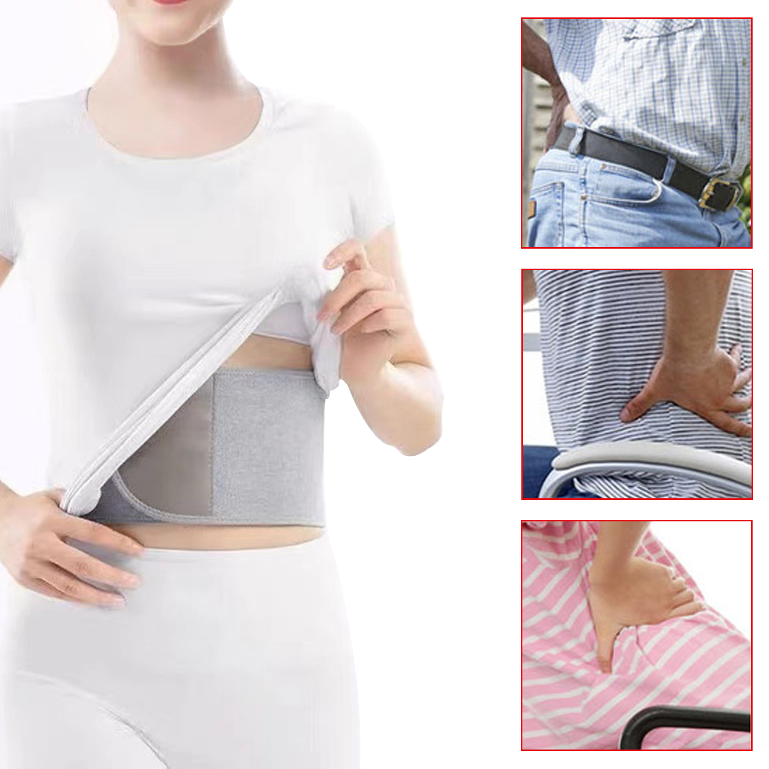 Waist Slimming Belt Natural Bamboo Charcoal Fibber Breathable Waist Support Belt To Keep Warm