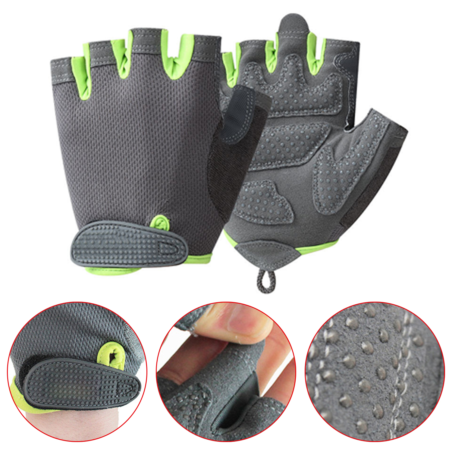 Sports Body Building Training Men Women Paired Fitness Sport Gym Exercise Weightlifting Half Finger Gloves Silicone Sports Gym Gloves