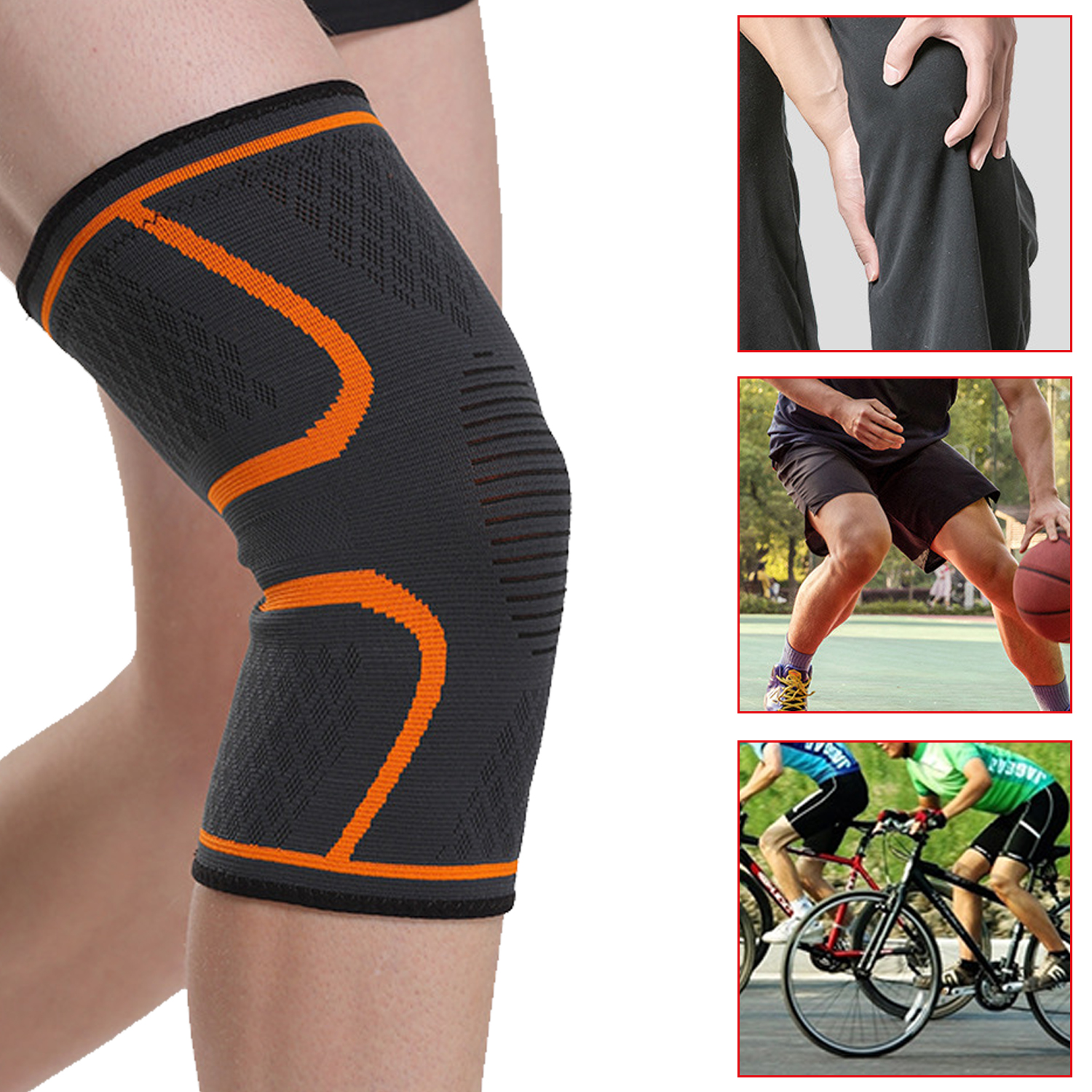 Fitness Knee Pad Protective Wholesale Sports Knee Brace Non-slip Unisex Knee Protect Pad Support Knee Compression Sleeve