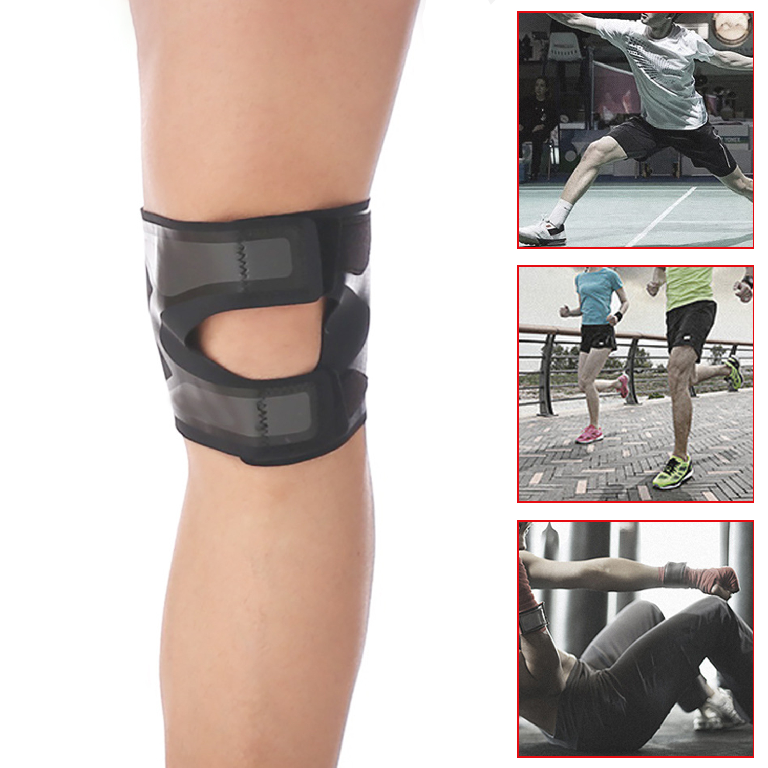 Thin And Breathable TPU Knee Brace Patella Support Adjustable Knee Strap