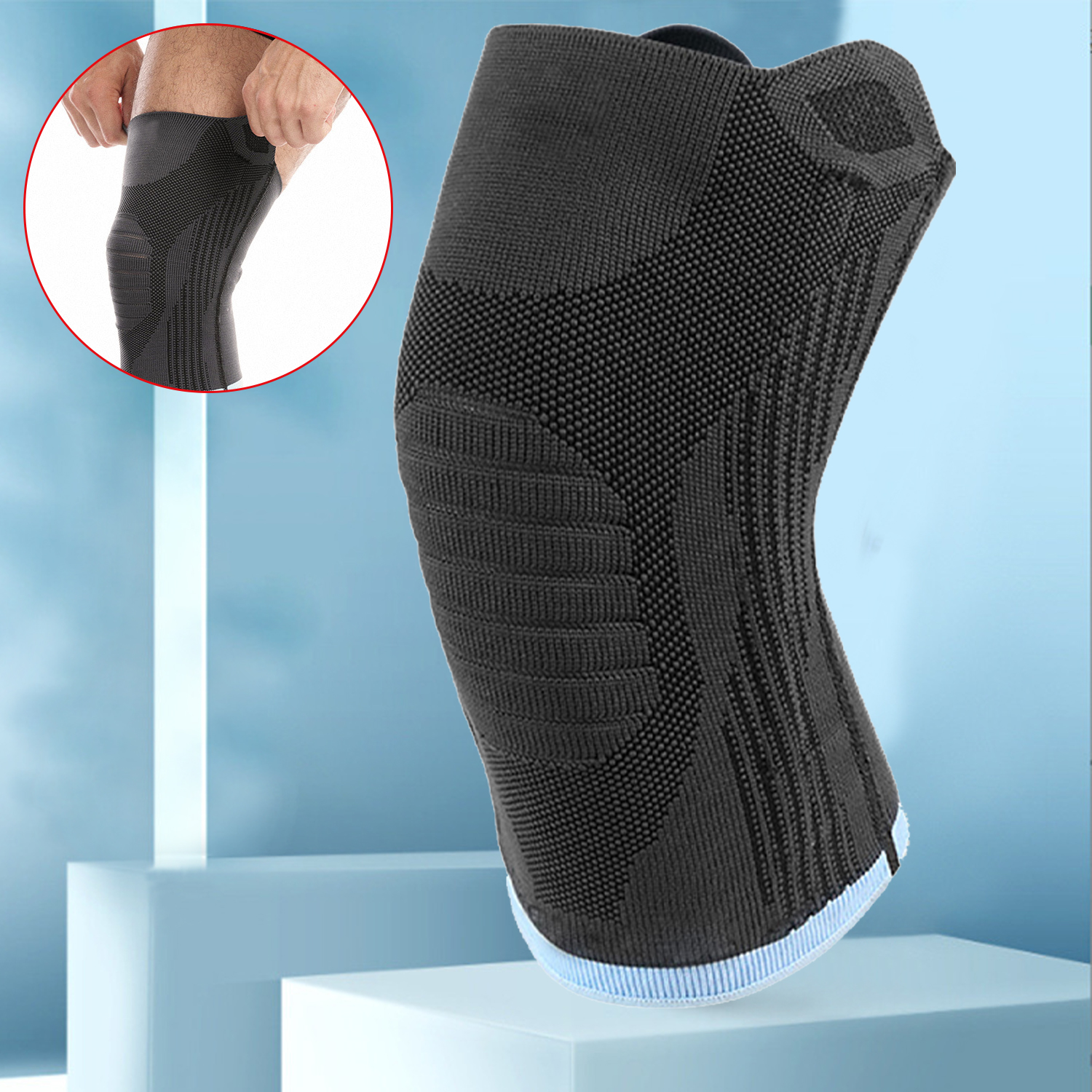 Knitted Knee Pads Sports Knee Pads Men And Women Fitness Running Basketball Outdoor Joint Protection Meniscus Support
