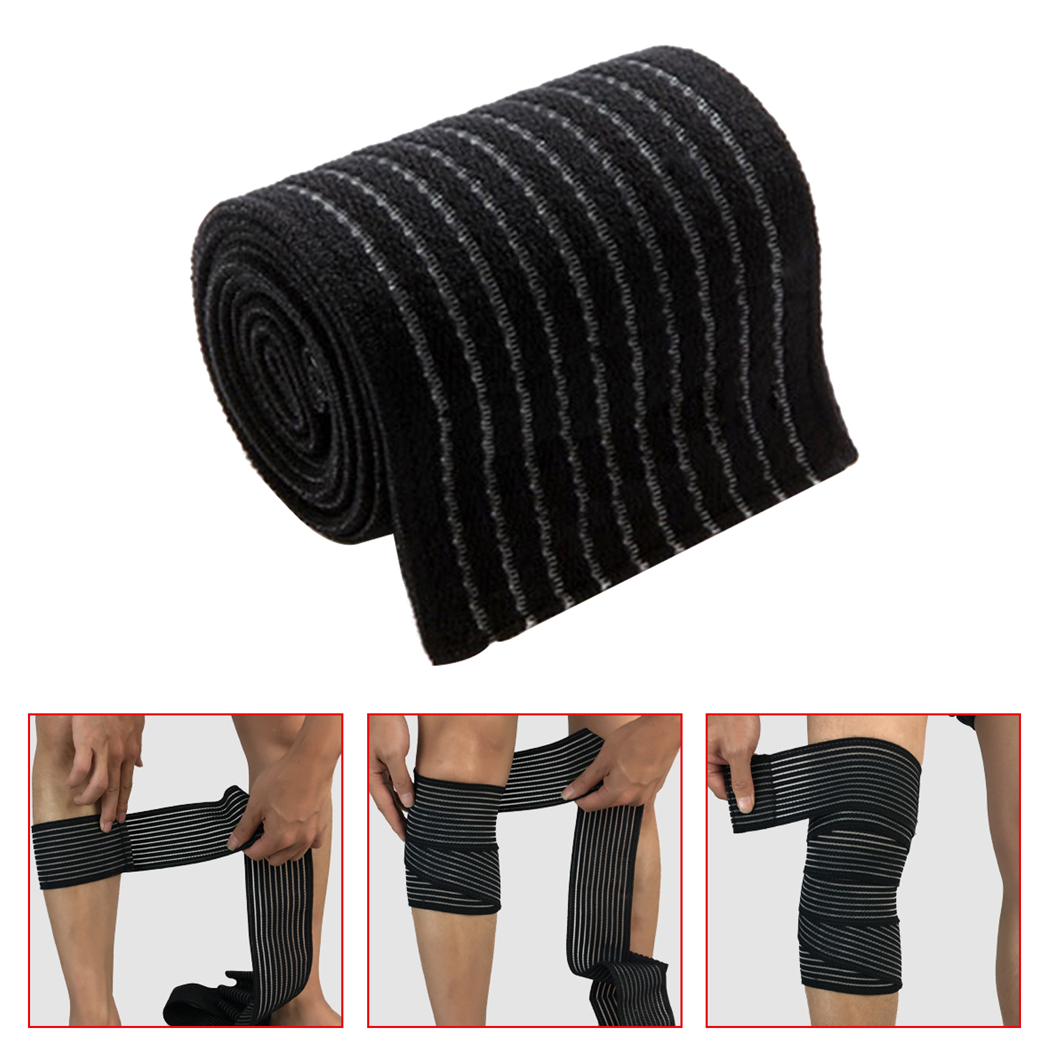 Elastic Wrap Knee Pads Pressurized Mountaineering Riding Leggings Straps Protective Gear Sports