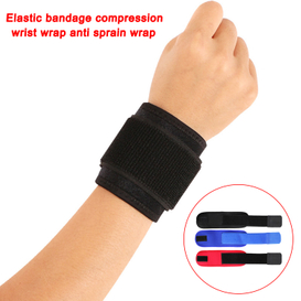 High Resistance Comfortable Weightlifting Straps Gym Weight Lifting Wrist Wrap Wrist Sports Elastic Bandage Compression Wrist Wrap Anti-sprain Wrap