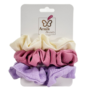 3-Piece Pastel Hair Bands Set with Decorative Card