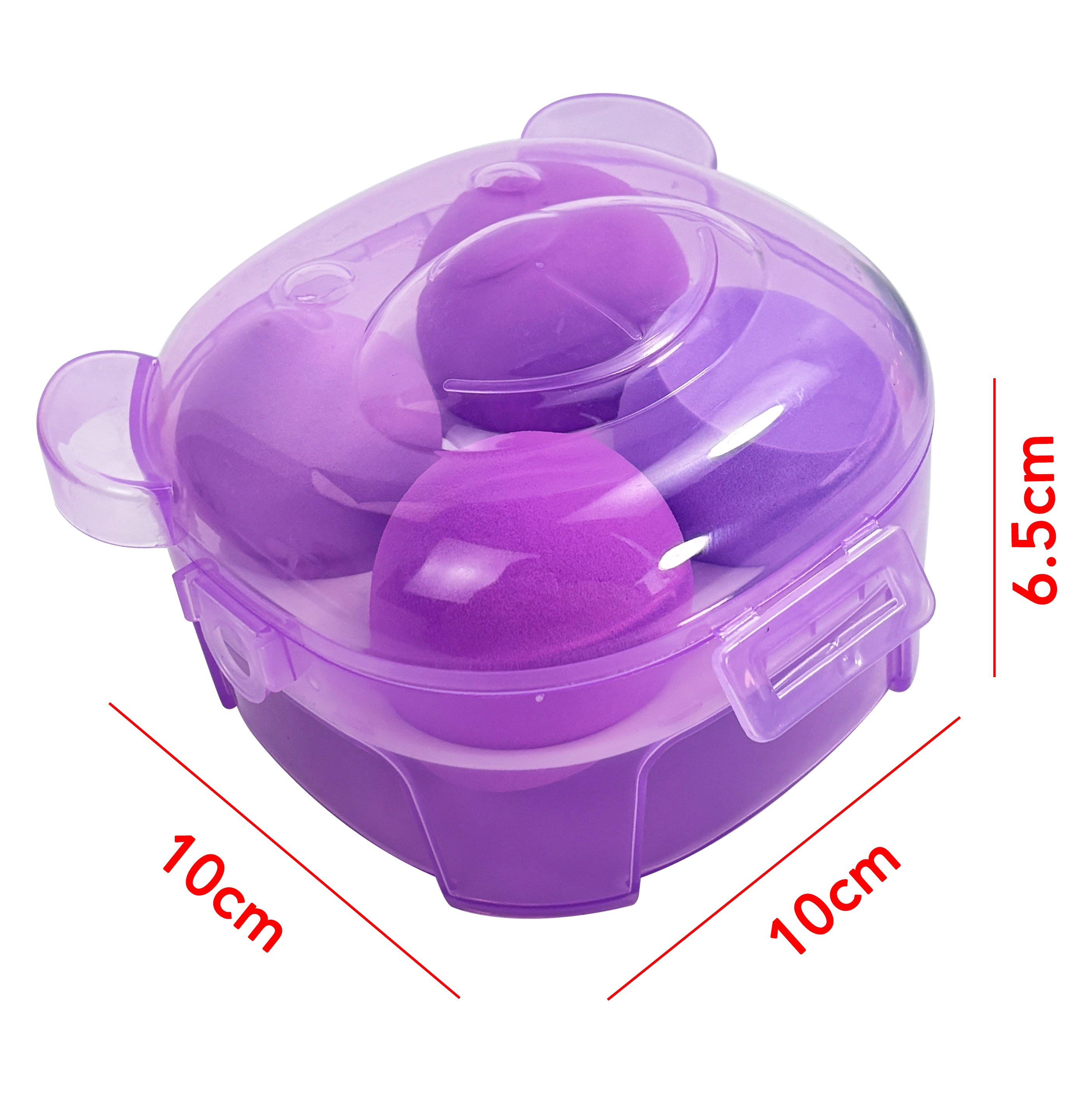 4 Makeup Sponges with 1 Storage Box