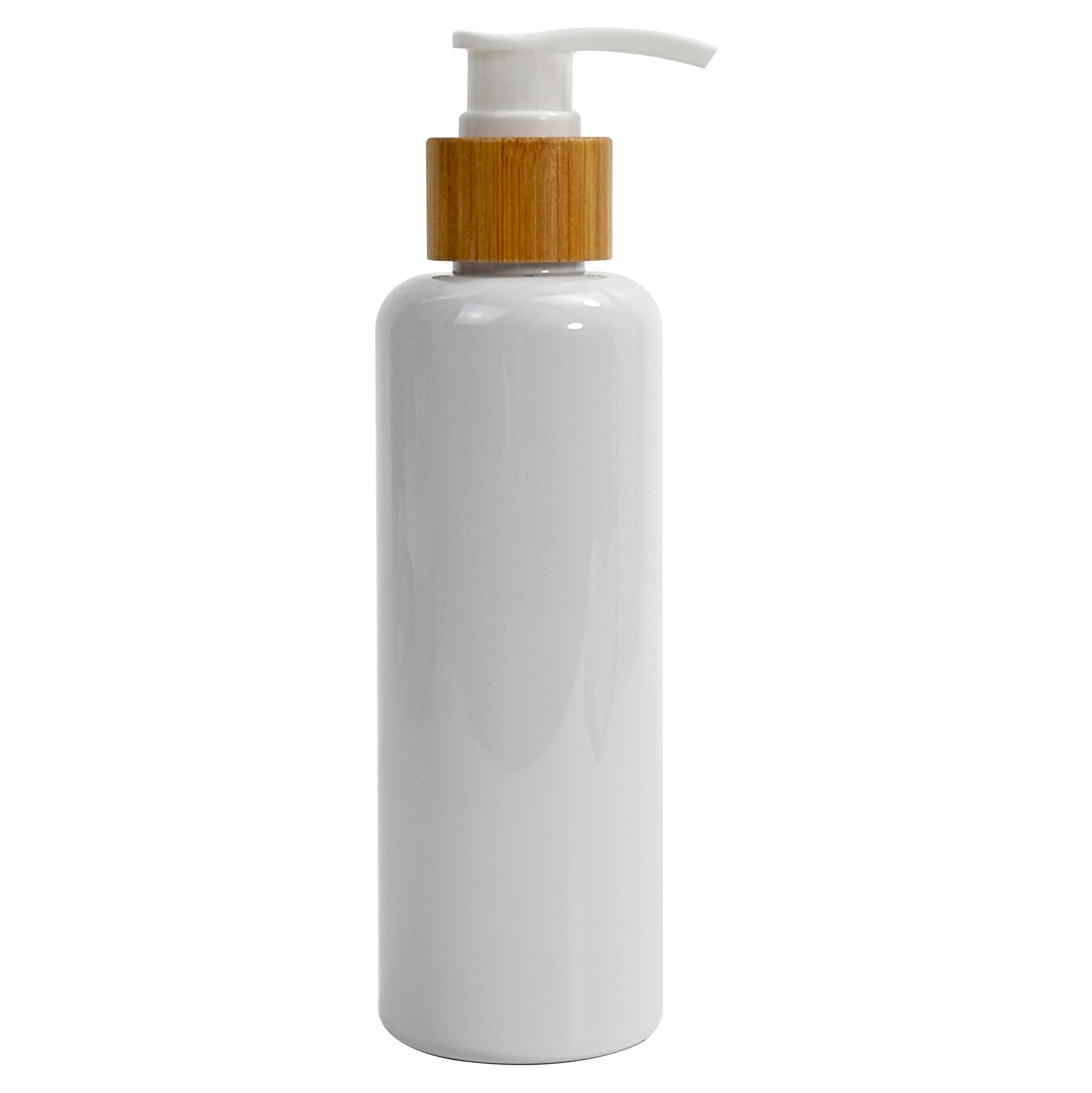 150ml Plastic Press Pump Lotion Bottle with Bamboo Lid