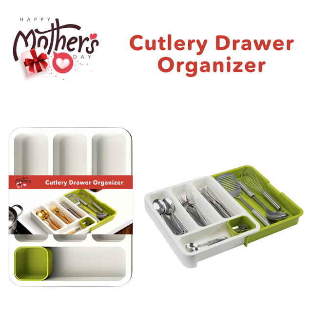 Cutlery Drawer Organizer Multi-compartment Kitchen Utensil Organizer
