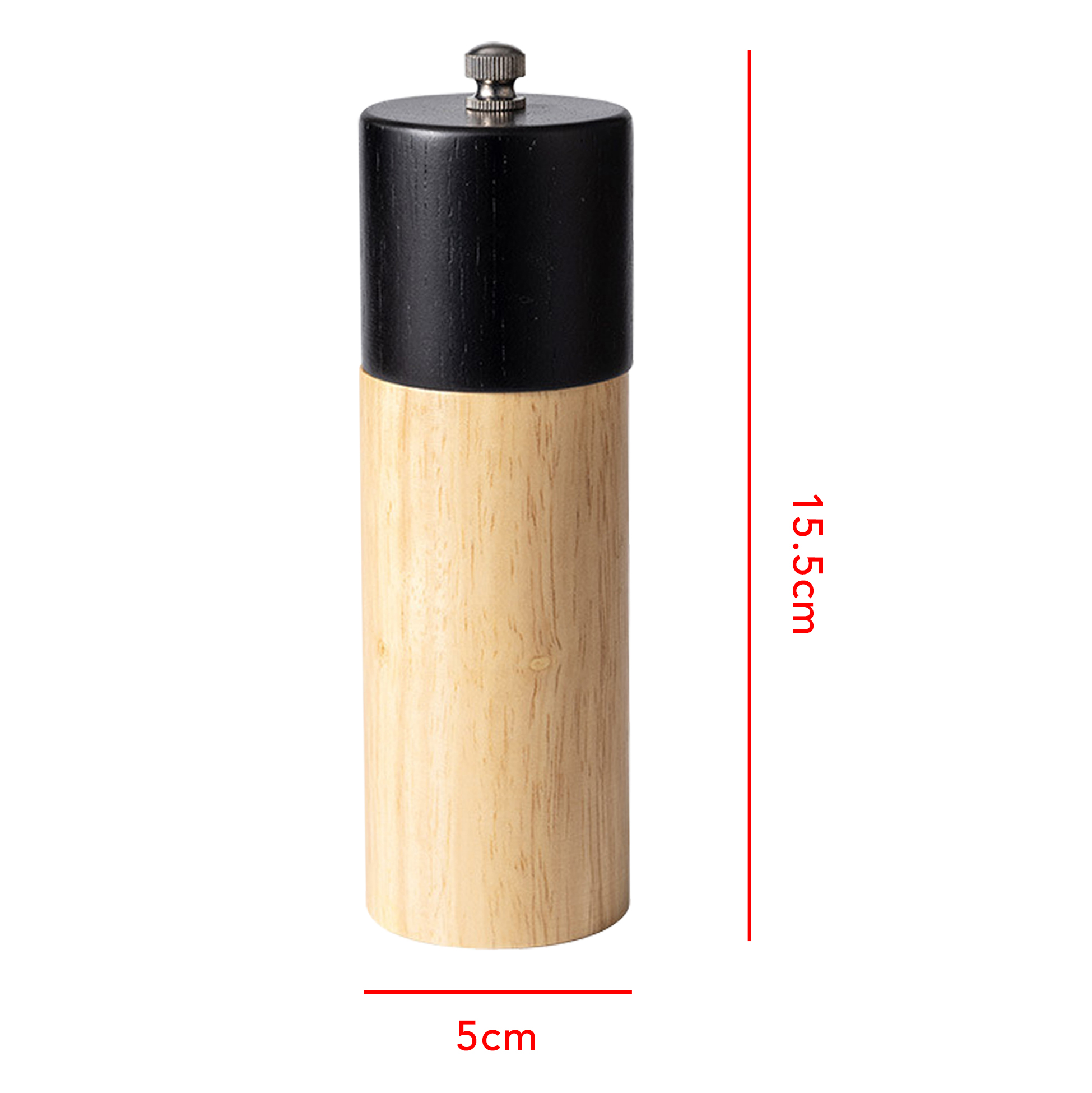 Wood Manual Pepper Grinder Natural Wood Pepper Mill