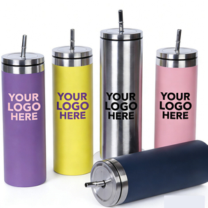 20oz Stainless Steel Straw Tumbler Custom Logo Insulated Drinkware