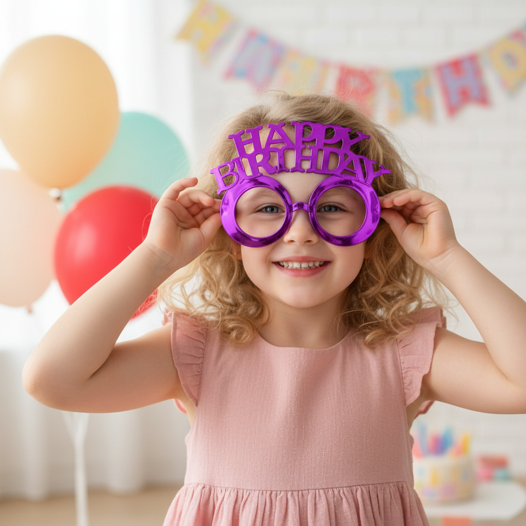 Happy Birthday Party Glasses Multi-color Festive Eyewear