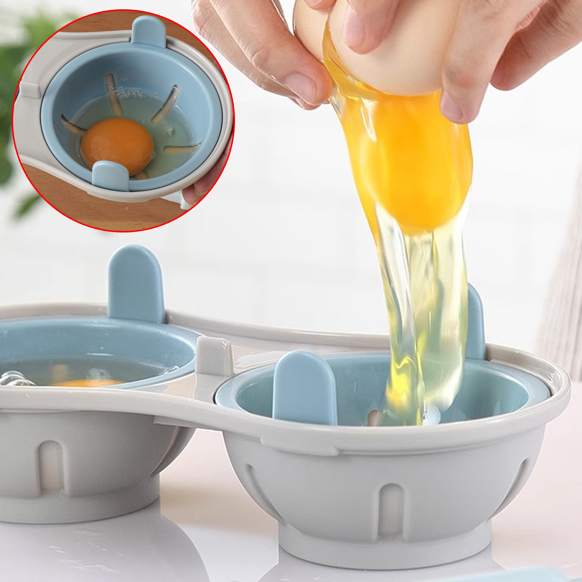 Mother's Day 2-cavity Microwave Egg Cooker