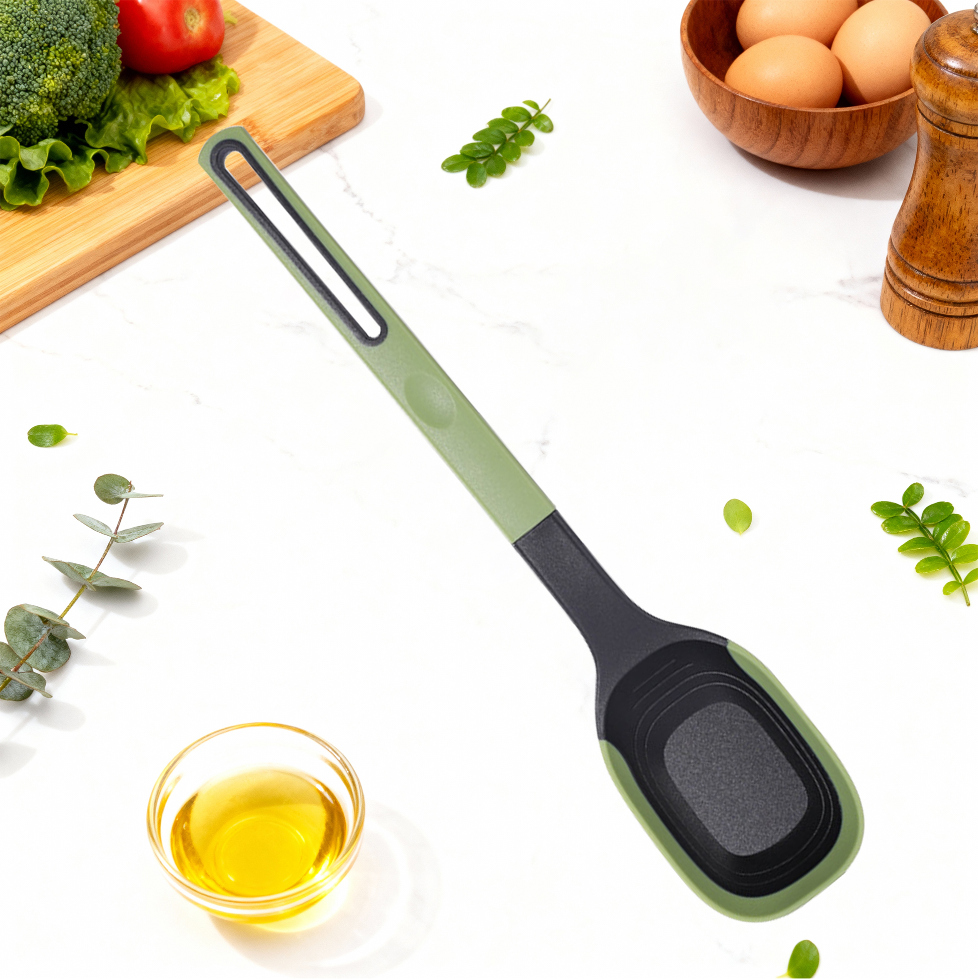 Heat-resistant Kitchen Cooking Spoon Non-stick Silicone Cooking Spoon