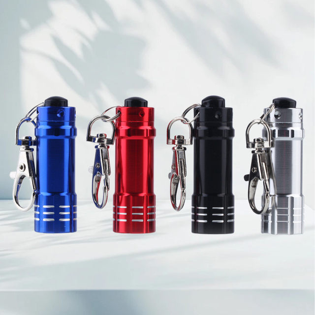 Keychain Flashlight Aluminum Multi-color Keyring LED Flashlight