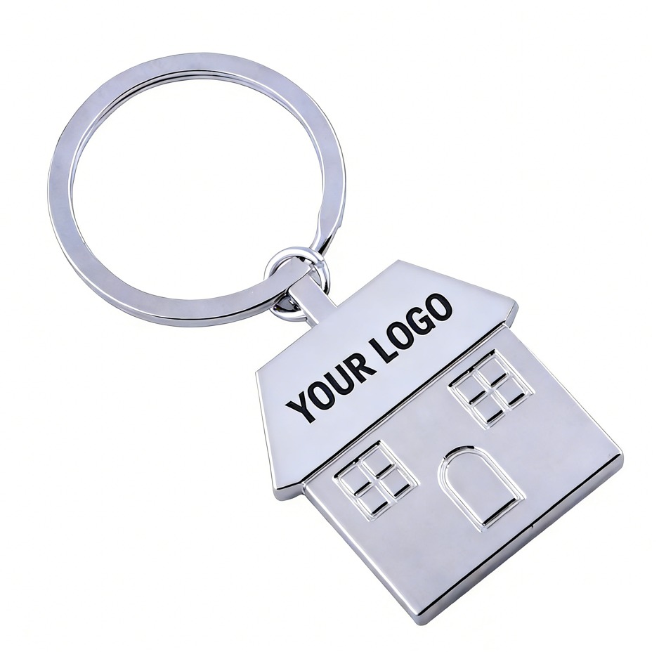 House-shaped Keychain Custom Logo Keychain