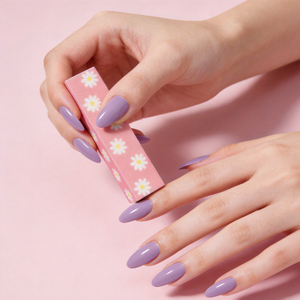 Set of 3 4-Sided Nail Buffer Block Pink Floral Nail File