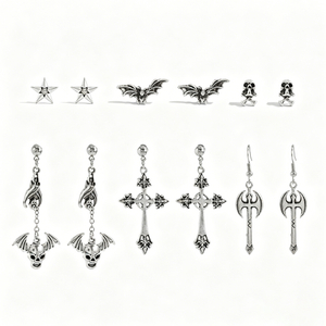 6 Pairs Gothic Earrings Set for Women
