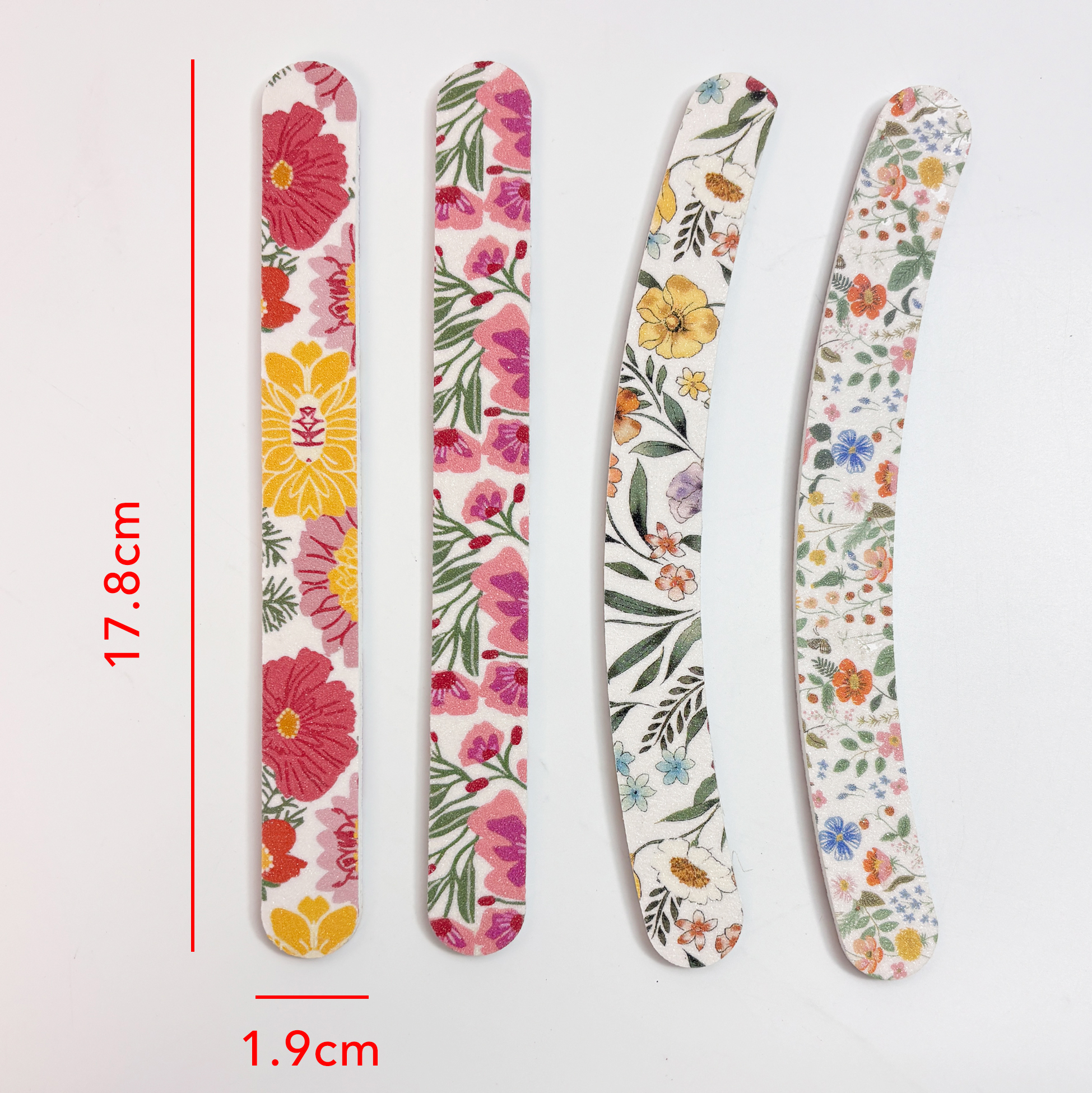 Set of 4 Floral Print Nail File