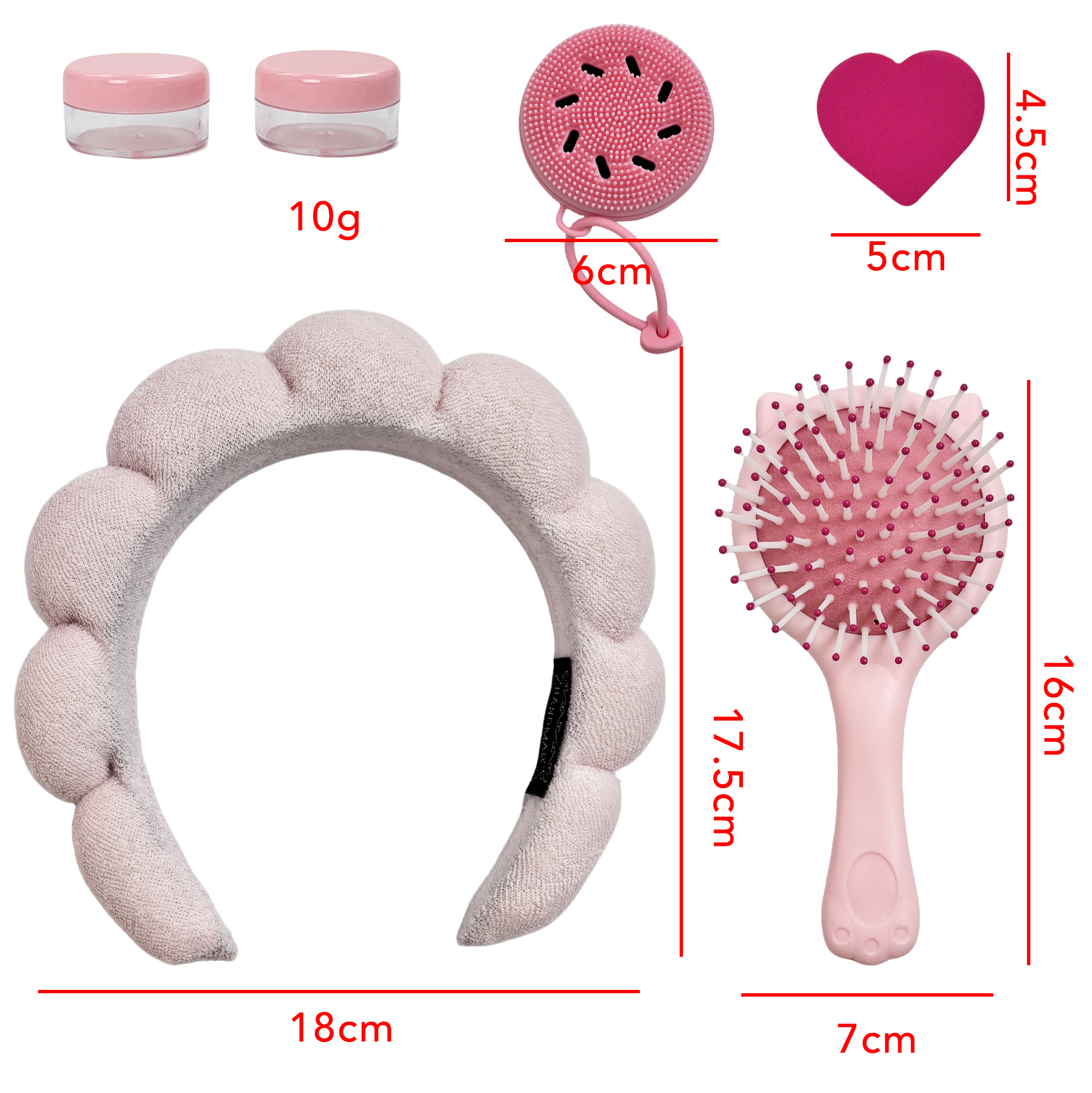 Set of 6 Pink Theme Beauty Accessory Set