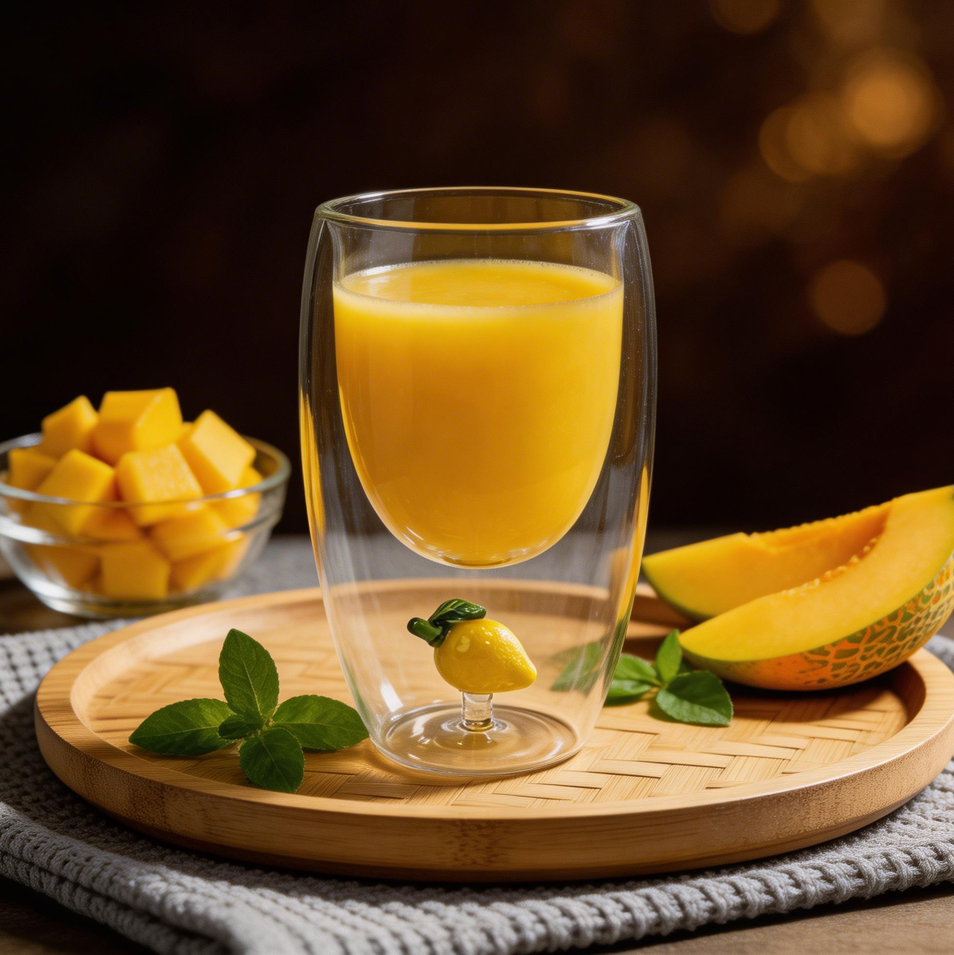 Set of 2 300ml Lemon Double Wall Glass Cup