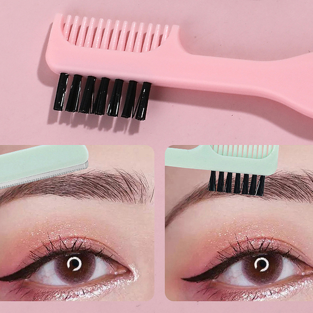 2-in-1 Retractable Eyebrow Razor & Grooming Brush