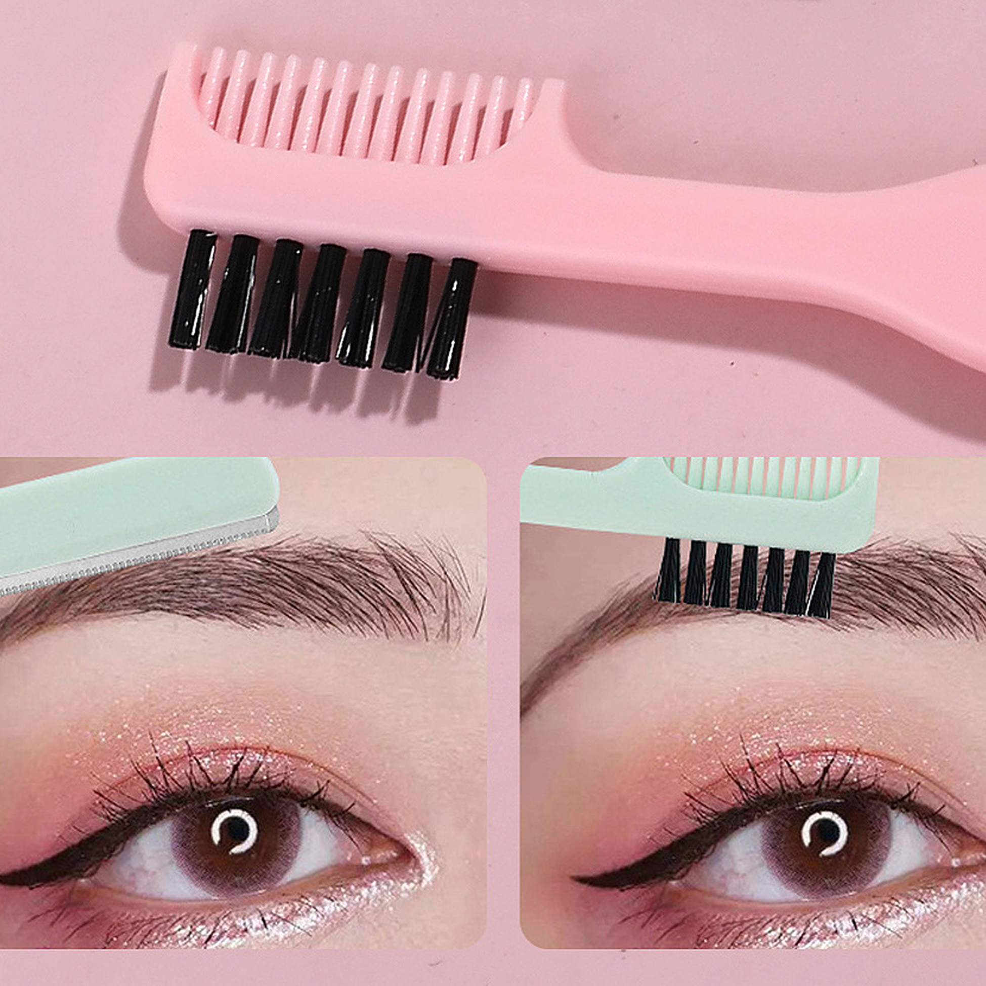 2-in-1 Retractable Eyebrow Razor & Grooming Brush