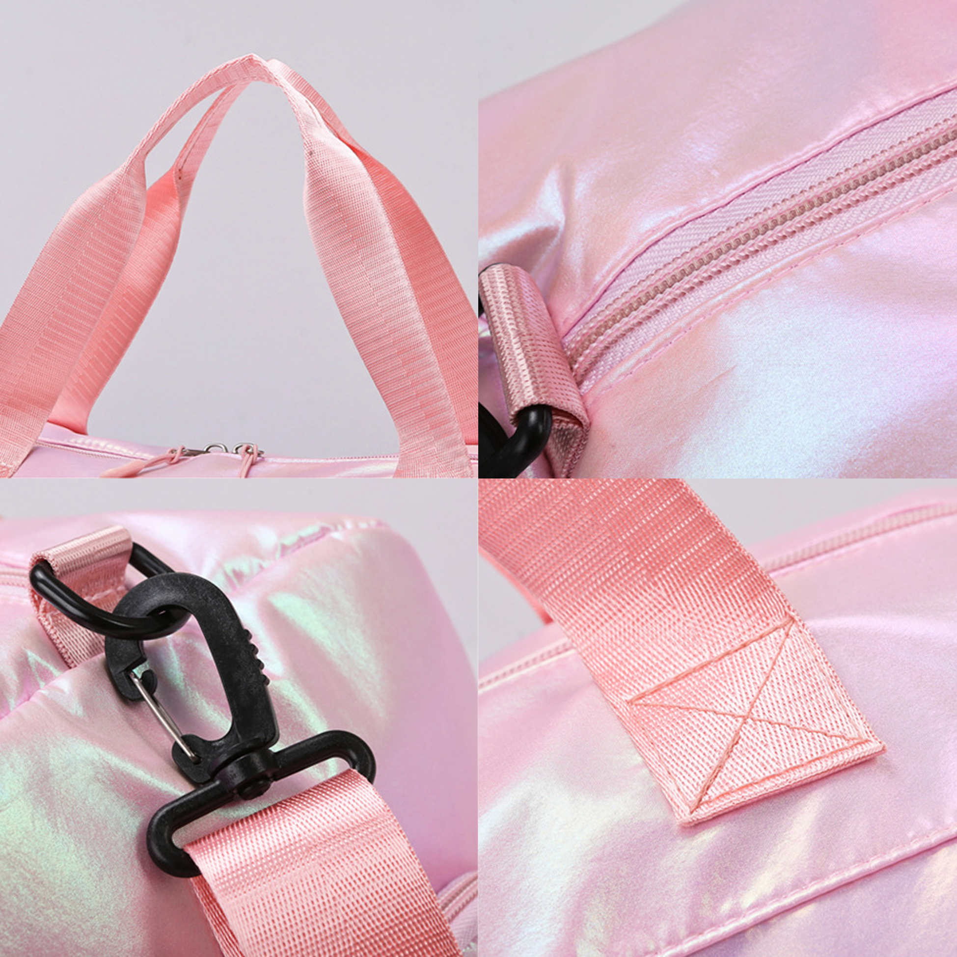 Holographic Duffle Bag, 45L Iridescent Gym Bag