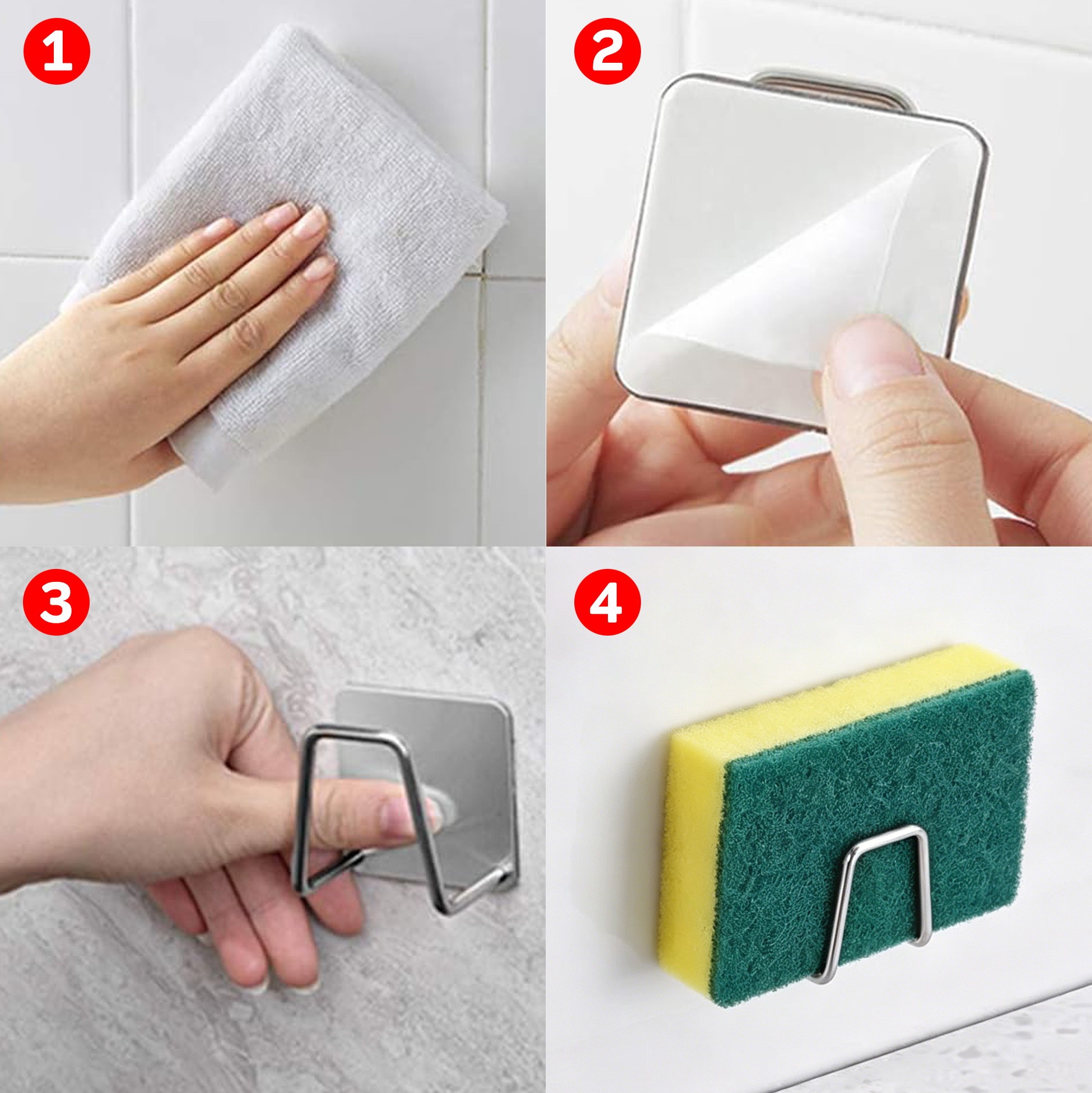Self Adhesive Sponge Holder for Kitchen Sink