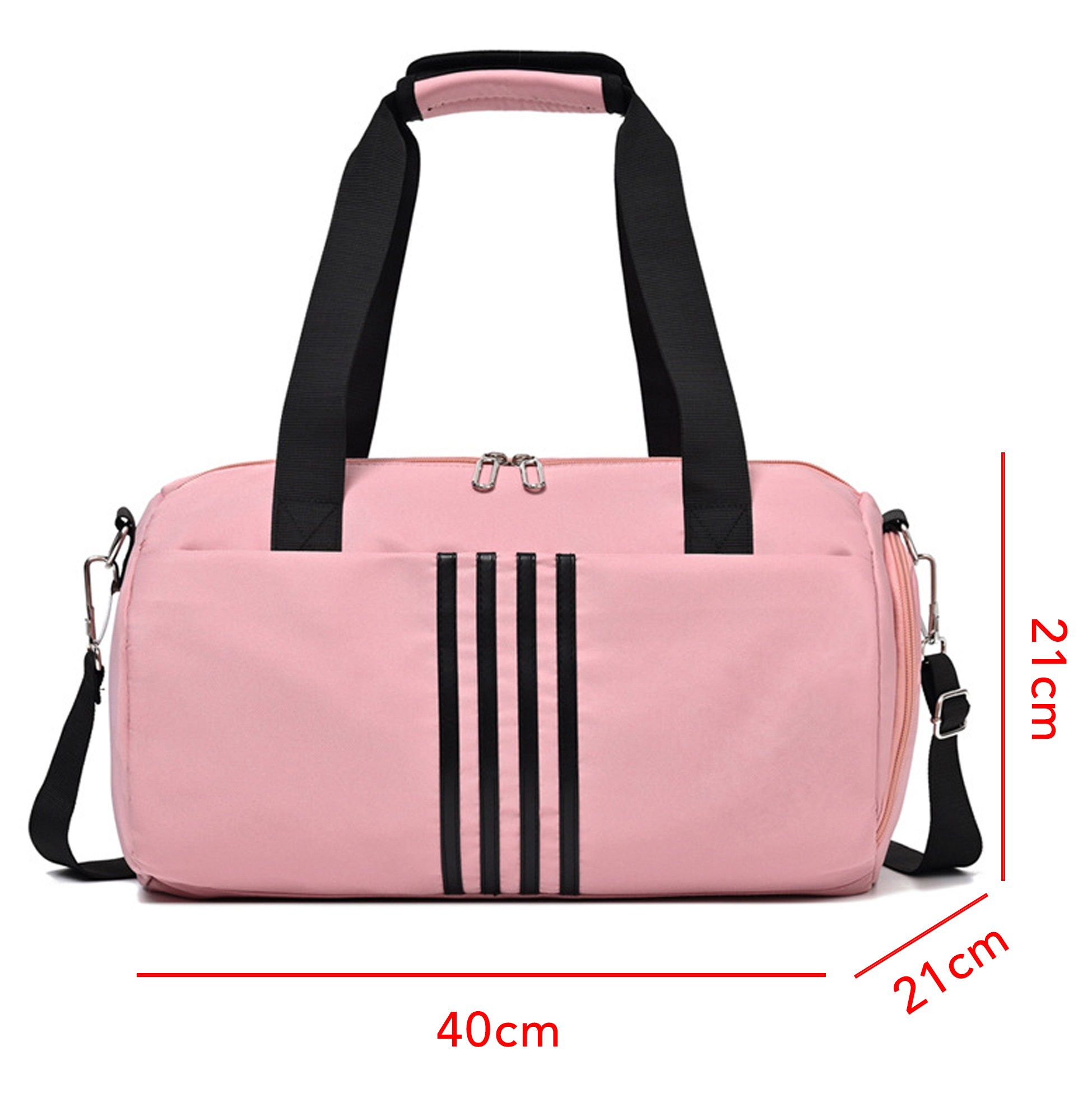 Sports Gym Duffle Bag, Striped Travel Weekender Overnight Bag
