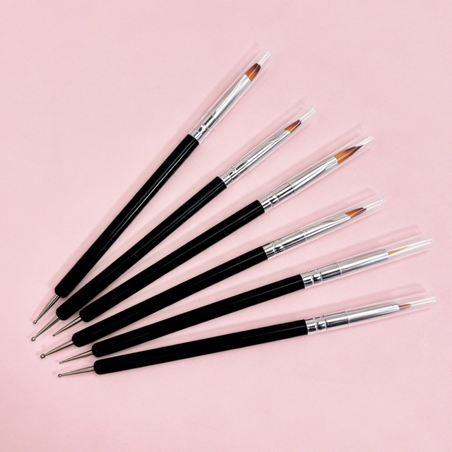 6 Pcs Dual-Ended Nail Art Brush Set