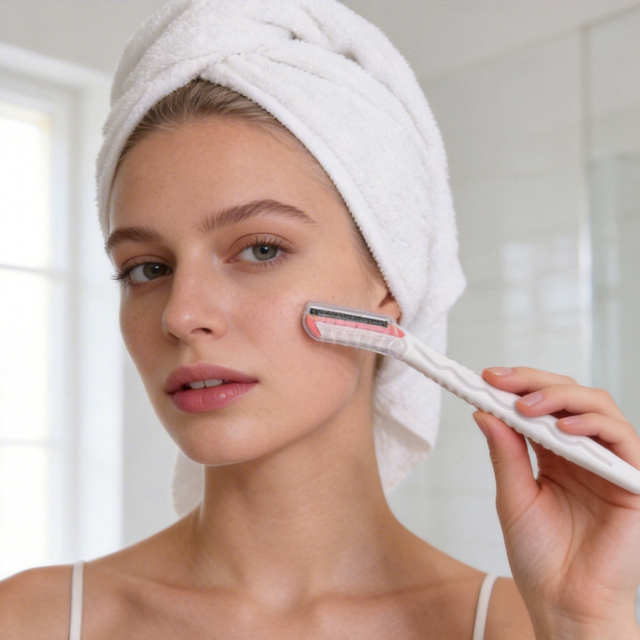 Wavy Non-Slip Grip Eyebrow Razor for Women