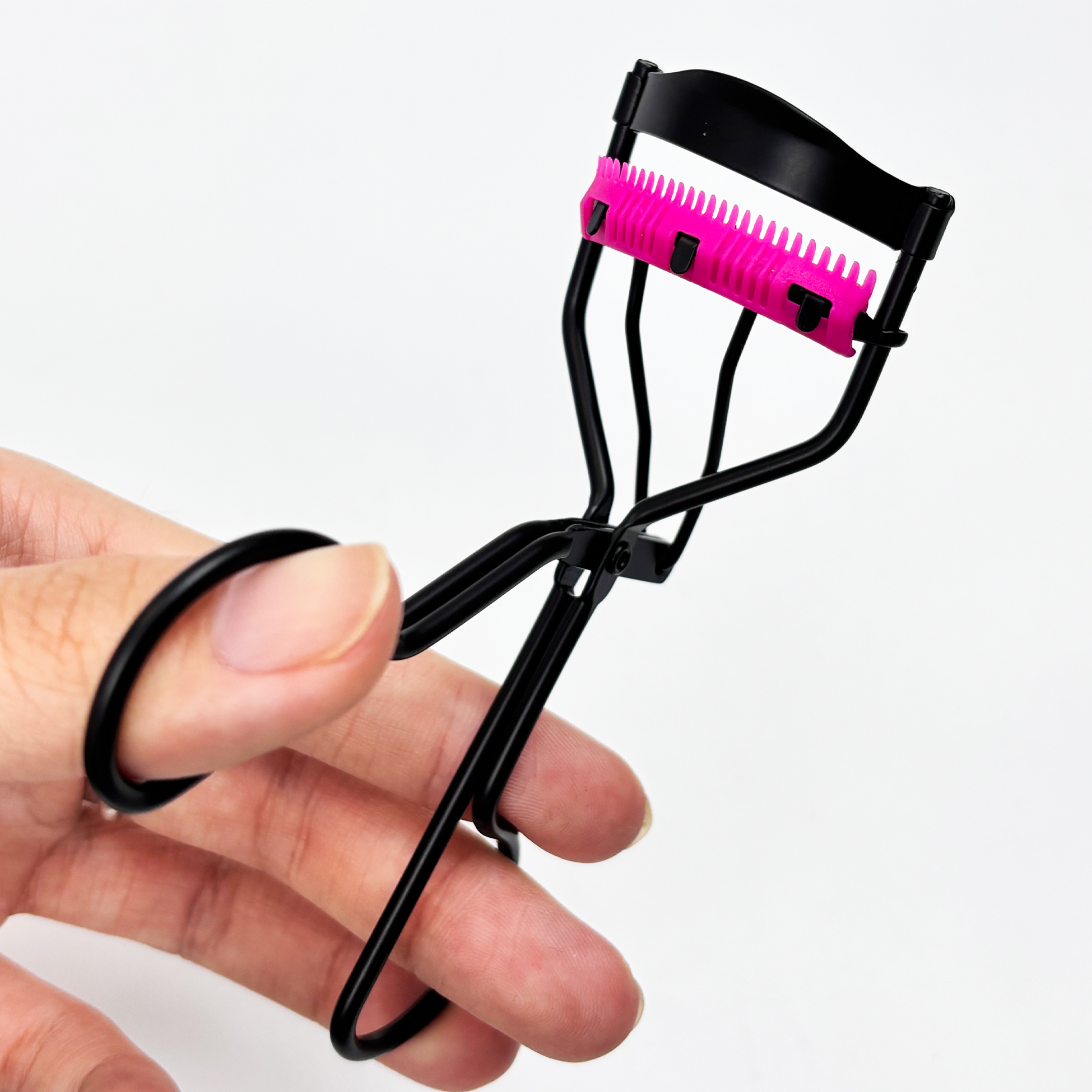 Black Lash Curler with Pink Comb
